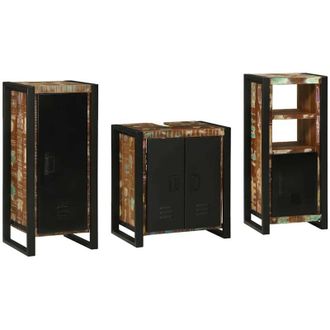 vidaXL Juego De Muebles De Ba&ntilde;o 3 Pcs Madera S&oacute;lida Recuperada Vidaxl