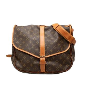 Louis Vuitton Pre-owned Saumur Cross Body Bag - Dames - Vintage Schoudertas - Bruin - ONE Size - Leer - Vintage