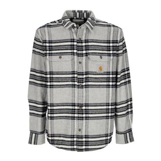 Carhartt Work in Progress Geruit Flanellen Overhemd - Heren - Casual Overhemden - Grijs - S - Katoen - Overhemden