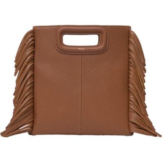 Maje Grained leather M bag in Cognac Brown at Nordstrom, Size Medium