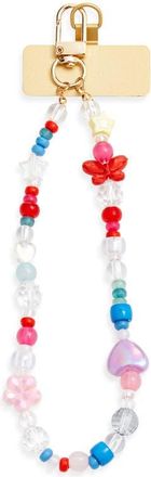 Chelsea28 Beaded Phone Wrist Strap in Red Multi- Gold at Nordstrom