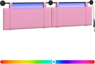 vidaXL Cabecero Colgante Rosa Tela Vidaxl