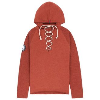 Amundsen Sports Boiled Hoodie Laced Merinopullover f&uuml;r Herren | rot