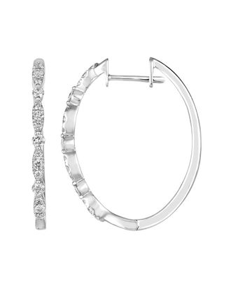 Le Vian Platinum Platinum 0.59 Ct. Tw. Diamond Hoop Earrings