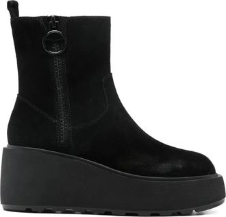 Caf&egrave;noir platform zip-fastening boots - Black