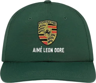 Aim&eacute; Leon Dore x Porsche Nylon Logo Hat Pine Grove FW25AH049-PINE