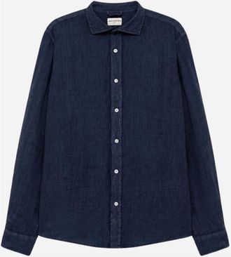Roy Rogers Pierce Linnen Overhemd - Heren - Casual Overhemden - Blauw - S - Linnen - Overhemden