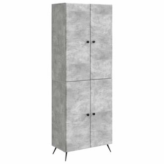 vidaXL Juego De Armarios 2 Uds. Gris Hormig&oacute;n Madera De Ingenier&iacute;a Vidaxl