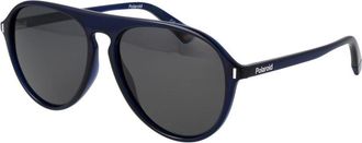 Polaroid Blauwe Plastic Zonnebril