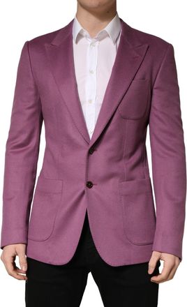 Dolce & Gabbana Purple Cashmere Slim Fit Coat Jacket Mens Blazer (Pre-Owned)