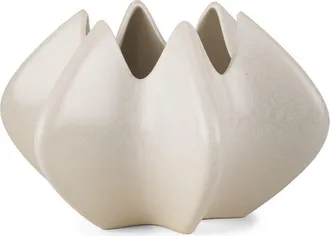 Mercana Ulrich Sculptural Glazed Ceramic Vase in Cream at Nordstrom