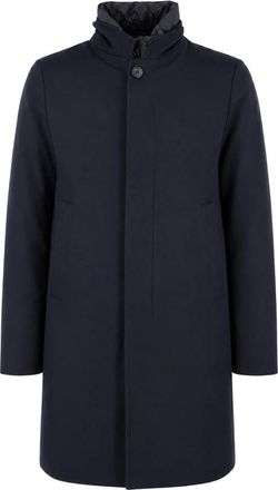 Duno Heren, Mantels, Blauw, Maat: M Wol