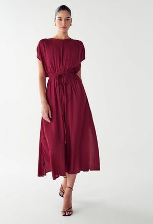 Willa Carol Tucked Dress in Burgundy at Nordstrom, Size 10