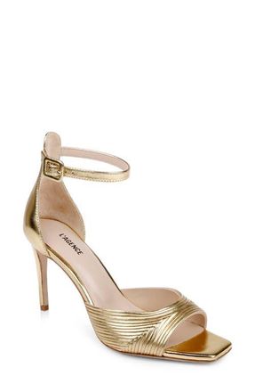 L'agence Cici Ankle Strap Sandal in Gold Leather at Nordstrom, Size 5.5