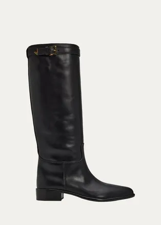 Prada 30mm Stivali Leather Riding Boots
