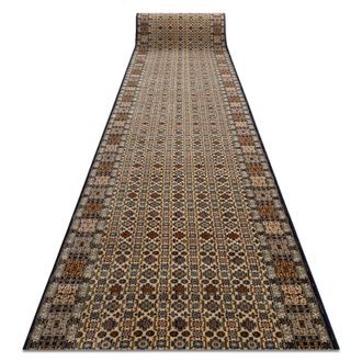 RugsX Rugsx - Alfombra De Pasillo Keshan 6428/53551 Oriental Beige / Azul Oscuro 90cm Beige 90x1000 Cm
