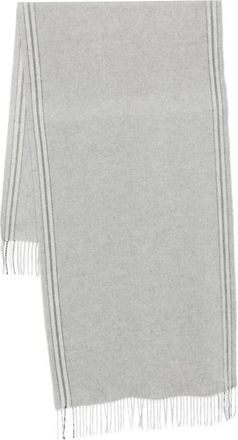 Brunello Cucinelli Stijlvolle klassieke sjaal - Heren - Zijden sjaals - Grijs - ONE Size - Accessoires