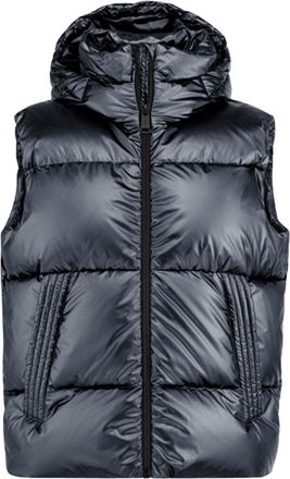 Head Black Daisy High-Shine Quilted Puffer Vest