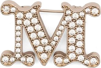 Max Mara Monogram Broche met Kristallen - Heren - Accessoires - Geel - Maat: ONE Size