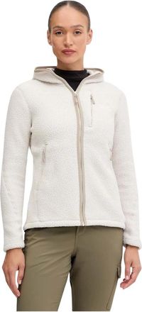 Jack Wolfskin Cradle Mountain Pile Full Zip - Dames - Fleece jassen - Wit - L - Wol - Fitness