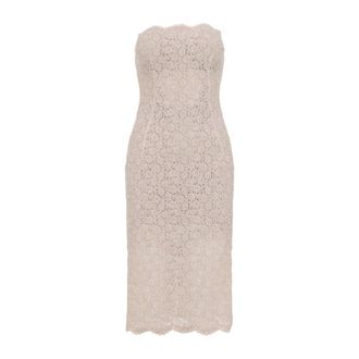 Ermanno Scervino Pink Lace Midi Dress