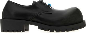 Balenciaga Black Leather Lace Up Shoes