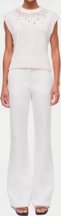 SIMKHAI Candra Embellished Sweater Vest In Ivory