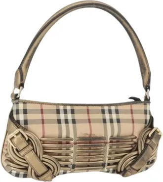 Burberry Pre-owned Shoulder Bags, female, Beige, Size: ONE SIZE Pre-owned Vintage Shoulder Bag