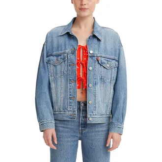 Levi's 90s Denim Trucker Jacket in Soft As Butter Mid at Nordstrom Rack, Size X-Small