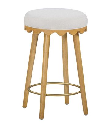 TOV Furniture Tov Furniture Oodle Performance Vegan Mohair Natural Counter Stool
