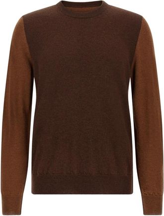 Maison Margiela Trui met ronde hals - Heren - Ronde hals truien - Bruin - L - Wol - Truien & Vesten