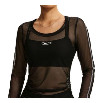 Nike (WMNS) Nike Slim Long-Sleeve Sheer T-Shirt Black IM8406-010