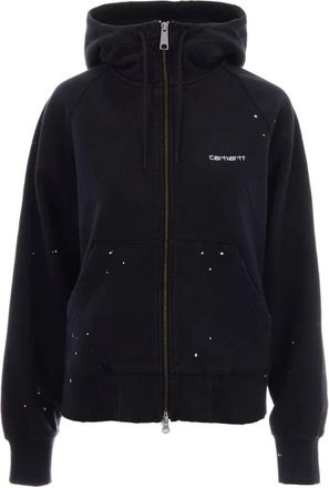 Carhartt Work in Progress Hooded Painter Jacket - Dames - Vesten met rits - Zwart - XS - Katoen - Hoodies & sweatvesten