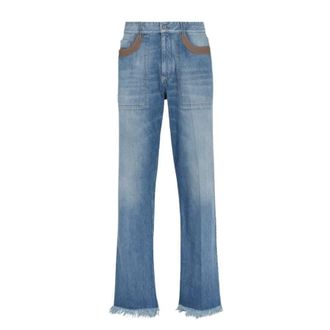 Fendi MensFrayed Hem Denim Jeans, Waist Size 29