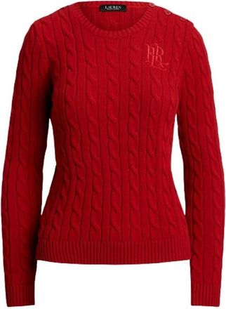 Ralph Lauren Truien & Vesten, Dames, Rood, M, Katoen, Gebreide kleding