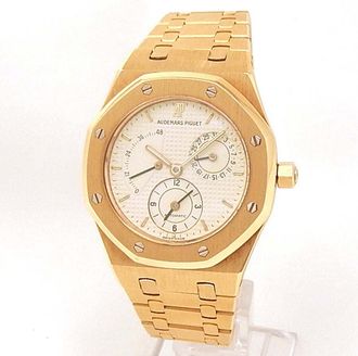 Audemars Piguet Pre-owned Audemars Piguet Royal Oak Dual Time Automatic Champagne Dial Mens Watch 25730BA.OO.0789BA.01