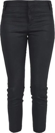 Haider Ackermann Zijstreep Broek - Dames - Vrijetijds broeken - Zwart - S - Leer - Broeken