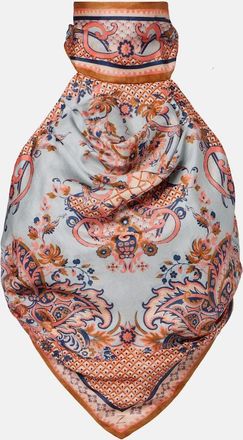 Zimmermann Aster printed silk crop top