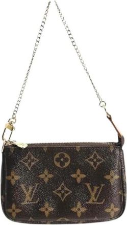 Louis Vuitton Pre-owned Canvas Mini Bag - Dames - Vintage Mini Tas - Bruin - ONE Size - Vintage