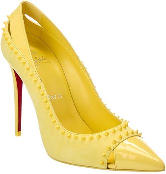 Christian Louboutin Kate 100 Patent & Suede Pump