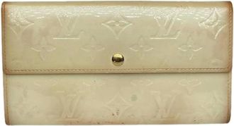 Louis Vuitton Pre-owned Wallets, female, Beige, Size: ONE SIZE Pre-owned Vintage Leather Wallet