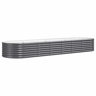 vidaXL Vidaxl - Jardinera Arriate Acero Galvanizado Antracita 296x80x36 Cm