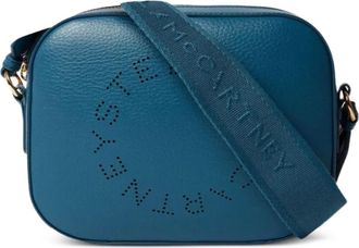 Stella McCartney Crossbodytas met logodetail - Blauw