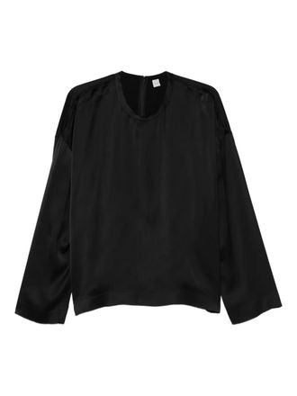Toteme long-sleeve top - women - Viscose - 36 - Black