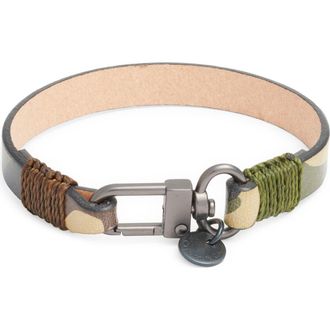Caputo & Co. Leather Bracelet in Camouflage at Nordstrom