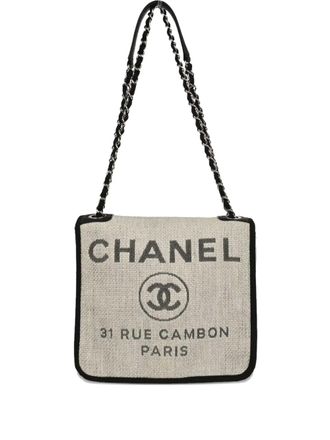 Chanel Borsa a spalla con logo 2015-2016 - Toni neutri