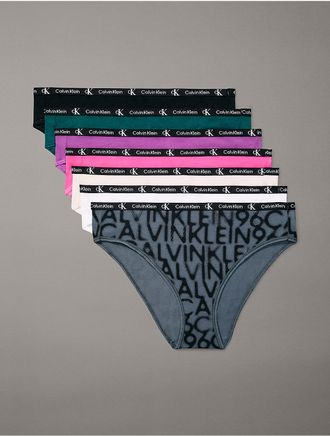 Calvin Klein Womens Calvin Klein 1996 Cotton Stretch 7-Pack Modern Bikini - Multi - XS