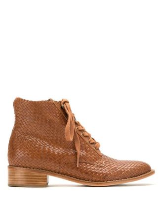Sarah Chofakian leather ankle boots - Brown