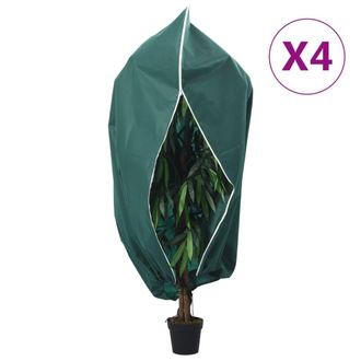 vidaXL Cubiertas Para Plantas Con Cremallera 4 Uds 70 G/m&sup2; 3,14x2,5 M Vidaxl