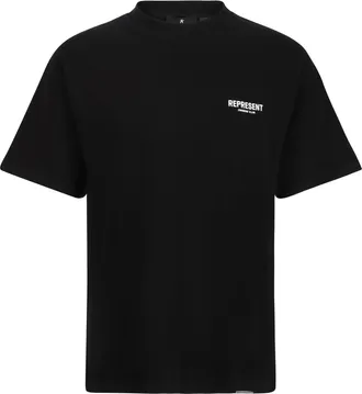 Represent Mens T-Shirt Cotton Black T-Shirts And Polos